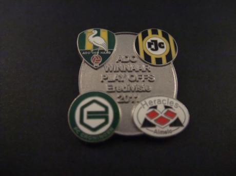 ADO Den haag voetbalclub  winnaar Play offs  Eredivisie 2011 Roda-Groningen- Heracles zilverkleurig